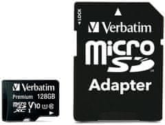 Verbatim Premium microSDXC 128GB UHS-I V10 U1 + SD adaptér (44085)