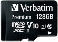 Verbatim Premium microSDXC 128GB UHS-I V10 U1 + SD adaptér (44085)