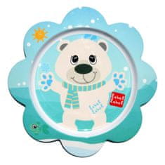 Label-Label Friend Talíř s květinovým tvarem - lední medvěd