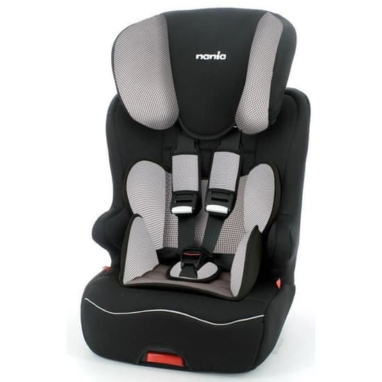 Nania Zádový podsedák Nofix Isofix s postrojem Racer GR 1/2/3 od 9 do 36 kg, Hatrix Grey