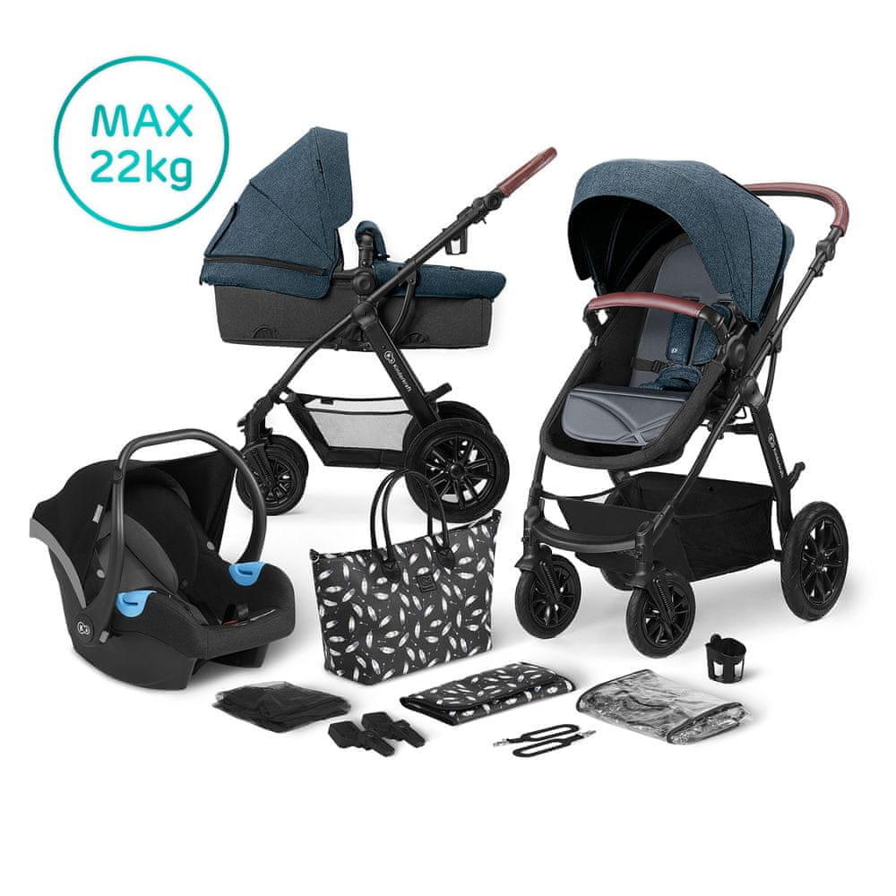 Kinderkraft Kinderkraft kočárek 3in1 XMOOV Denim - zánovní