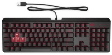 Herní klávesnice HP Omen Encoder, Cherry MX Brown, CZ/SK (6YW75AA), cherry mx brown mechanické spínače, podsvícené klávesy, OMEN Command Center