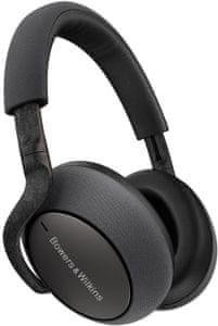 špičková náhlavní sluchátka bowers & Wilkins PX7 bluetooth 5.0 aptx kodek plný a silný zvuk 43,6mm měniče baterie Li-Pol s výdrží 30 h na nabití funkce min handsfree volání mikrofon pohodlná lehká s anc technologií potlačení hluku senzor pro detekci nošení