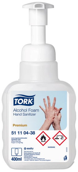 Tork Pěnový dezinfekční prostředek TORK Premium Alcohol 400ml s pumpičkou