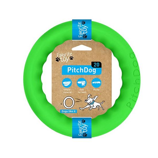 PitchDog tréninkový KRUH pro psy zelený 20 cm