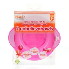 Vital Baby Dvě misky Unbelievabowl - růžová