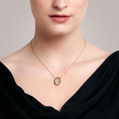 Preciosa Ocelový náhrdelník s třpytivým přívěskem Idared 7361Y00