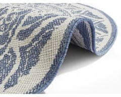 NORTHRUGS Kusový koberec Twin Supreme 104166 Siruma Blue/Cream kruh – na ven i na doma 140x140 (průměr) kruh