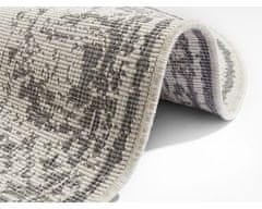 NORTHRUGS Kusový koberec Twin Supreme 104136 Grey/Cream kruh – na ven i na doma 140x140 (průměr) kruh