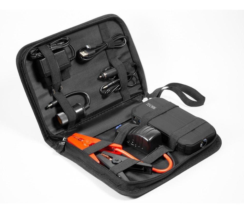 Technaxx Jump Starter, Powerbanka 3-v-1, 12000mAh, startér, nabíjení, světlo, černý TX-120 (4818)