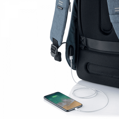 baoth XD Design Bezpečnostní batoh Bobby Hero Small, světle modrý (P705.709) skryté kapsy bezpečnostní kapsy RFID integrovaný kabel pro dobíjení