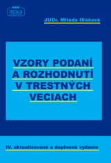 Milada Illášová: Vzory podaní a rozhodnutí v trestných veciach - IV. aktualizované a doplnené vydanie