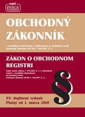 Obchodný zákonník XV. platný od 1. marca 2018 - Zákon o obchodnom registri