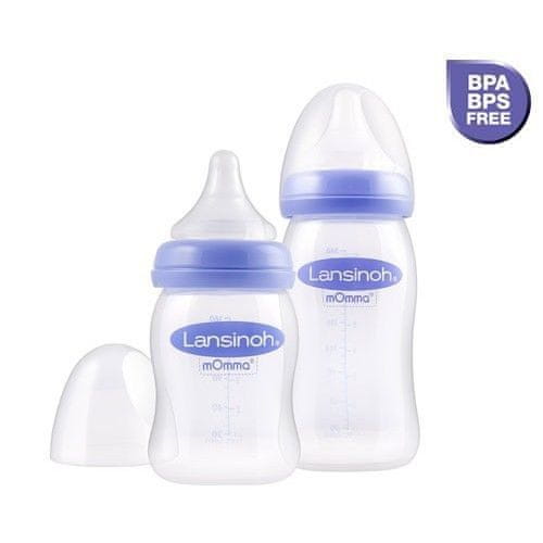 Lansinoh kojenecká láhev 240ml DUOPACK s NaturalWave TM savičkou (M)