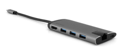 Verbatim Víceportový rozbočovač USB-C, USB 3.1 GEN 1 / 3× USB 3.0 / HDMI / SDHC / MicroSDHC / RJ45 (49142)