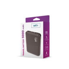 setty. černá powerbanka 5000 mAh 5V GSM043159