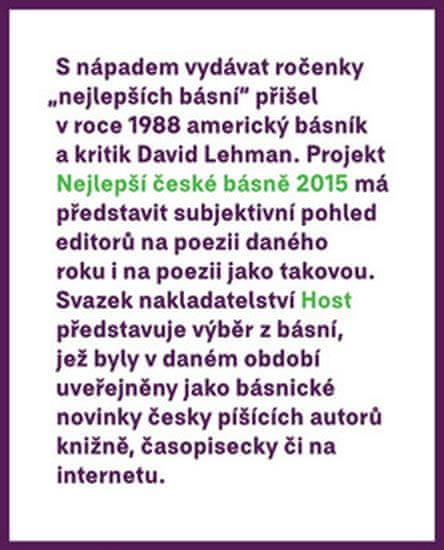 Petr Borkovec: Nejlepší české básně 2015