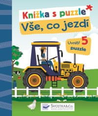 Laura Teller: Knížka s puzzle Vše, co jezdí - Uvnitř 5 puzzle