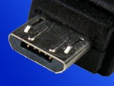 Roline Kabel USBA(M) - microUSB B(M), 5pinů 0,8 m, černý