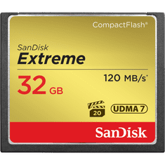 SanDisk Paměťová karta Extreme CF 32 GB 120 MB/s zápis 85 MB/s UDMA7