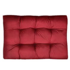 Vidaxl Vínově červená čalouněná podložka na sedadlo 120 x 80 x 10 cm