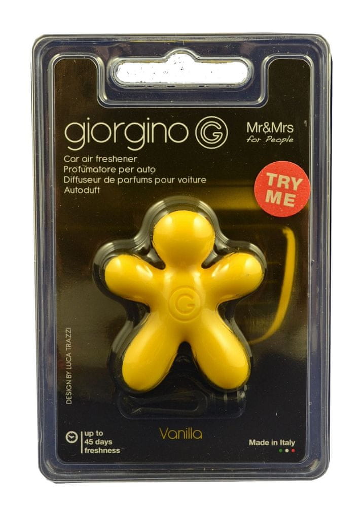 Mr&Mrs Fragrance Giorgino Vanilla (Yellow) vůně do auta