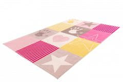 Obsession Dětský kusový koberec Stars 411 pink 120x170
