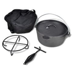 Greatstore Litinový hrnec 4,2 L Dutch Oven s příslušenstvím