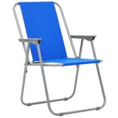 Greatstore Skládací kempingové židle 2 ks 52 x 59 x 80 cm modré