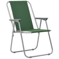 Greatstore Skládací kempingové židle 2 ks 52 x 59 x 80 cm zelené