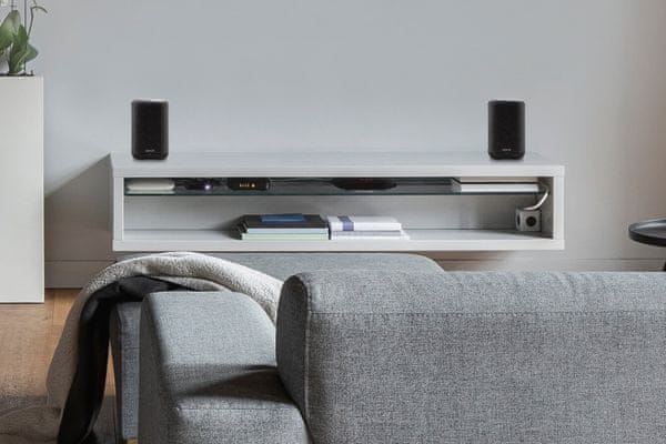 bezdrátový reproduktor denon home 150 elegantní minimalistický heos amazon music spotify google assistant amazon alexa apple airplay špičkové širokopásmové měniče 3 tlačítka rychlé volby  tune in deezer tidal dotekový senzor bluetooth  flac wav alac dsd wifi aux in rj-45 usb síťové napájení