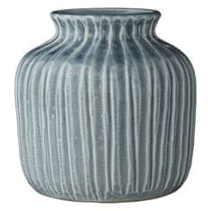 Lene Bjerre Modrá váza PEARLA 16 x 16,5 cm