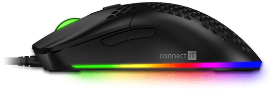 herní myš Connect IT Battle Air (CMO-5510-BK) RGB 7 200 DPI Huano pravoruká ergonomie