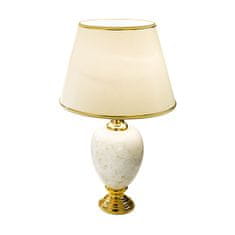 DAUPHIN stolní lampa béžová se zlatým dekorem, výška 86 cm