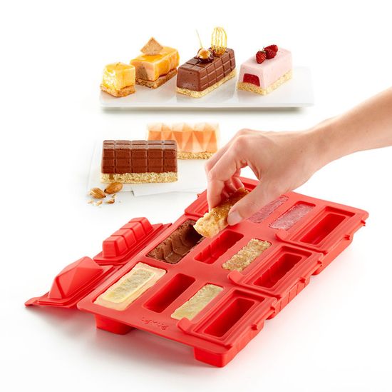 Lékué Set na zmrzlinové dezerty buche Lékué Kit Mini Buche Square | hranatá