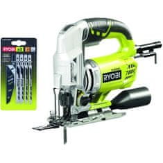 shumee Kompaktní přímočará pila RYOBI 600W v kufru + 5 kotoučů