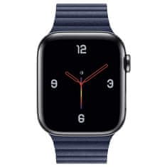 BStrap Leather Loop řemínek na Apple Watch 38/40/41mm, Dark Blue