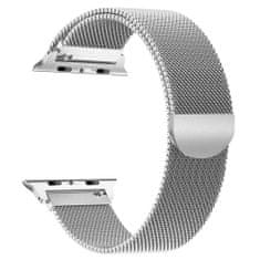 BStrap Milanese řemínek na Apple Watch 38/40/41mm, Silver