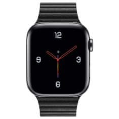 BStrap Leather Loop řemínek na Apple Watch 38/40/41mm, Black