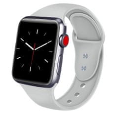 BStrap Soft Silicone řemínek na Apple Watch 38/40/41mm, Gray