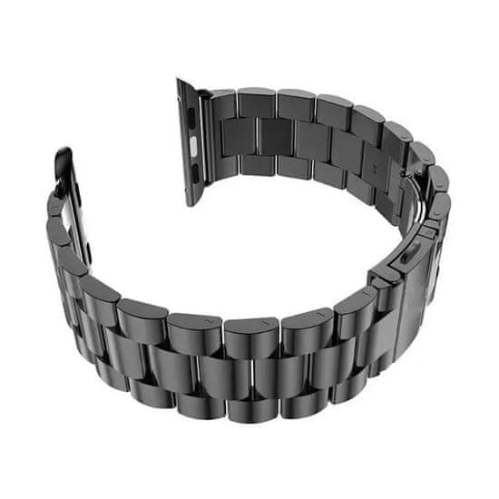 BStrap Stainless Steel Boston řemínek na Apple Watch 42/44/45mm, Black