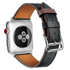 BStrap Leather Rome řemínek na Apple Watch 38/40/41mm, Black