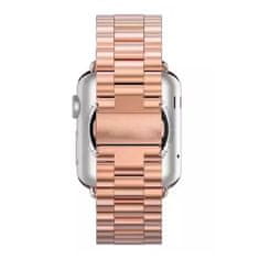 BStrap Stainless Steel Boston řemínek na Apple Watch 42/44/45mm, Rose Gold