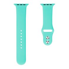 BStrap Soft Silicone řemínek na Apple Watch 42/44/45mm, Mint Green