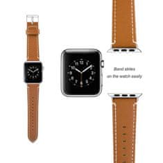 BStrap Leather Italy řemínek na Apple Watch 38/40/41mm, Brown