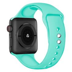 BStrap Soft Silicone řemínek na Apple Watch 42/44/45mm, Mint Green