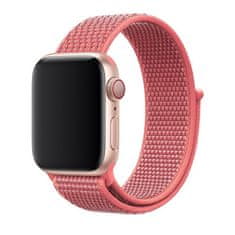 BStrap Nylon řemínek na Apple Watch 42/44/45mm, Light Red