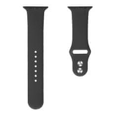 BStrap Soft Silicone řemínek na Apple Watch 42/44/45mm, Black