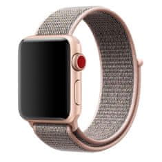 BStrap Nylon řemínek na Apple Watch 42/44/45mm, Rose Gold