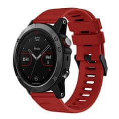 BStrap Silicone Acton řemínek na Garmin Fenix 5, dark red